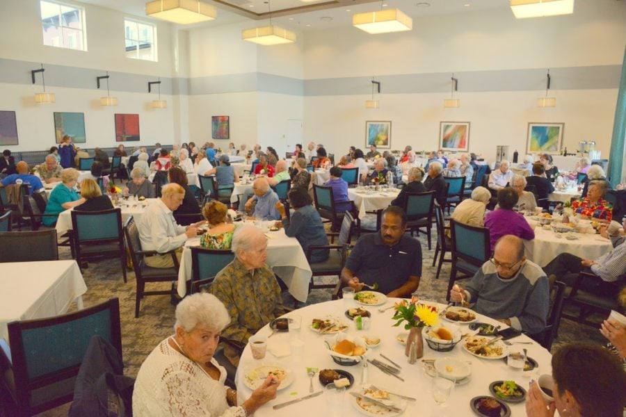 one of the dining rooms at our senior living community