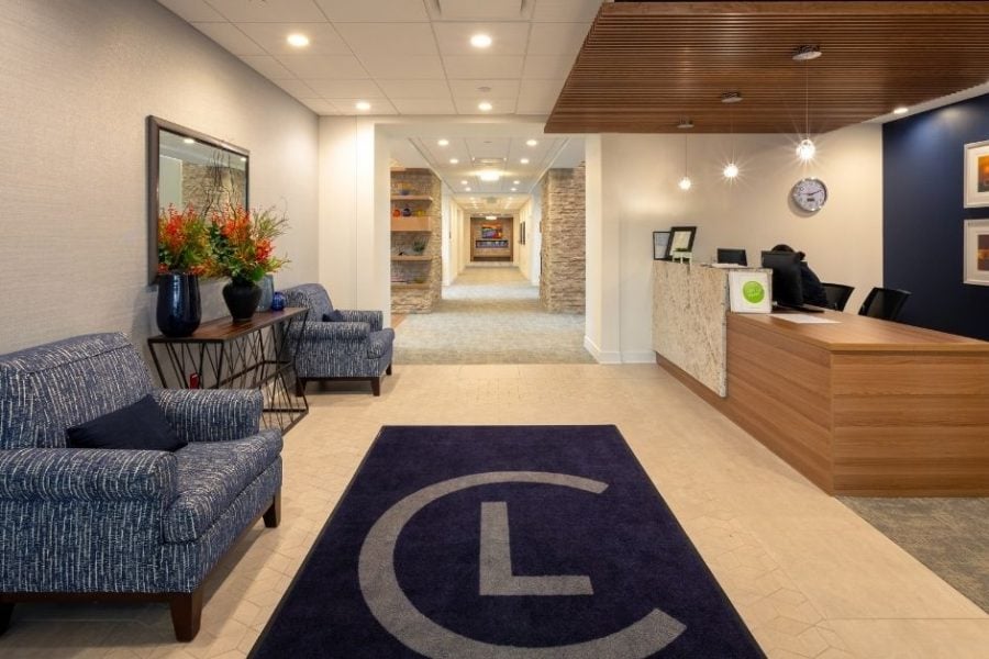 Picture of the entrance hall to our senior living community