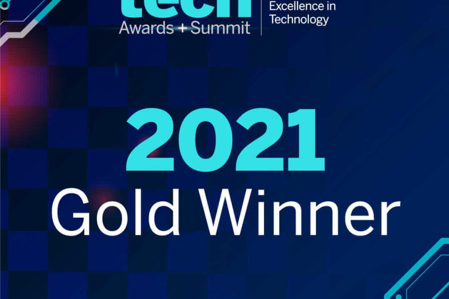 graphic displaying the 2021 TechAwards Badge Gold Winner
