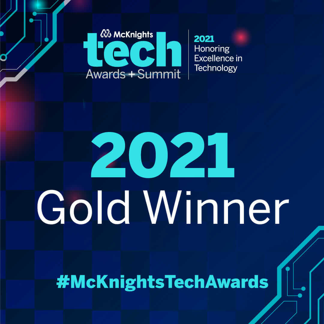 graphic displaying the 2021 TechAwards Badge Gold Winner