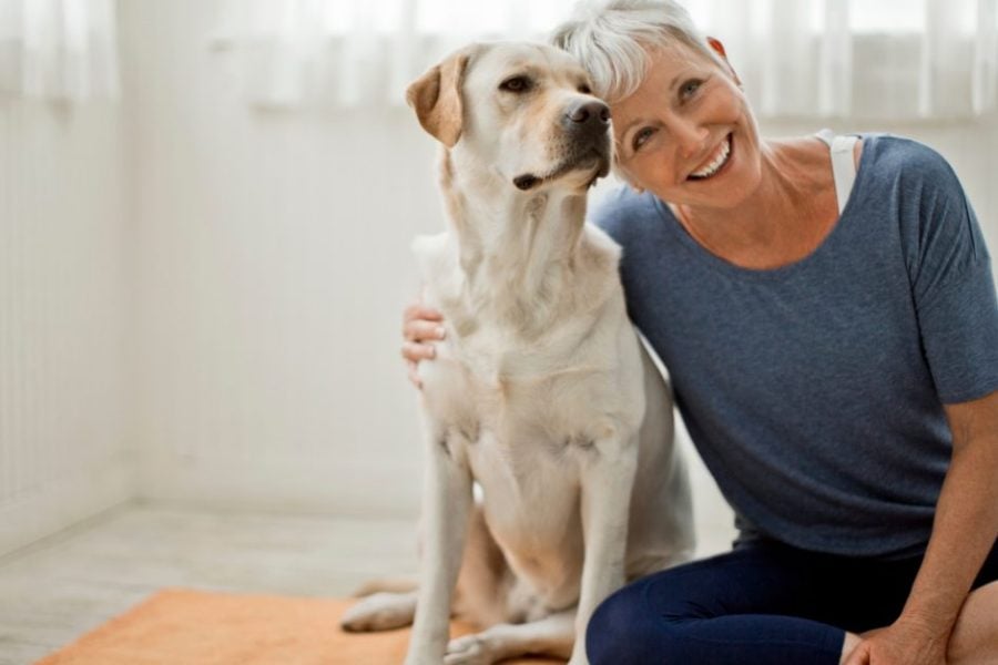 Senior with Dog